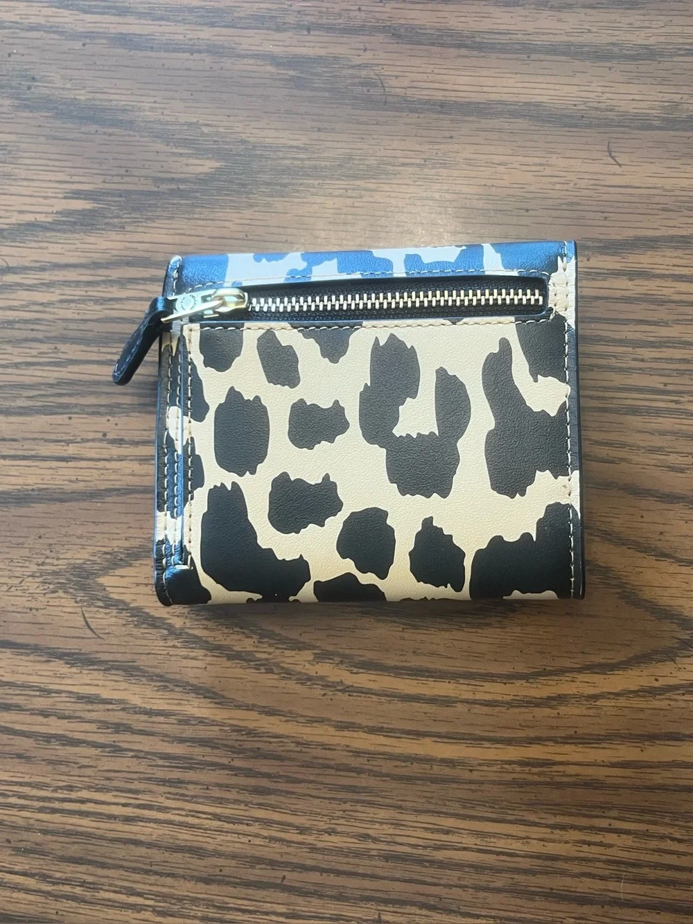 NWOT Coach Wyn Black and Tan Leopard Print Wallet - Picture 3 of 4